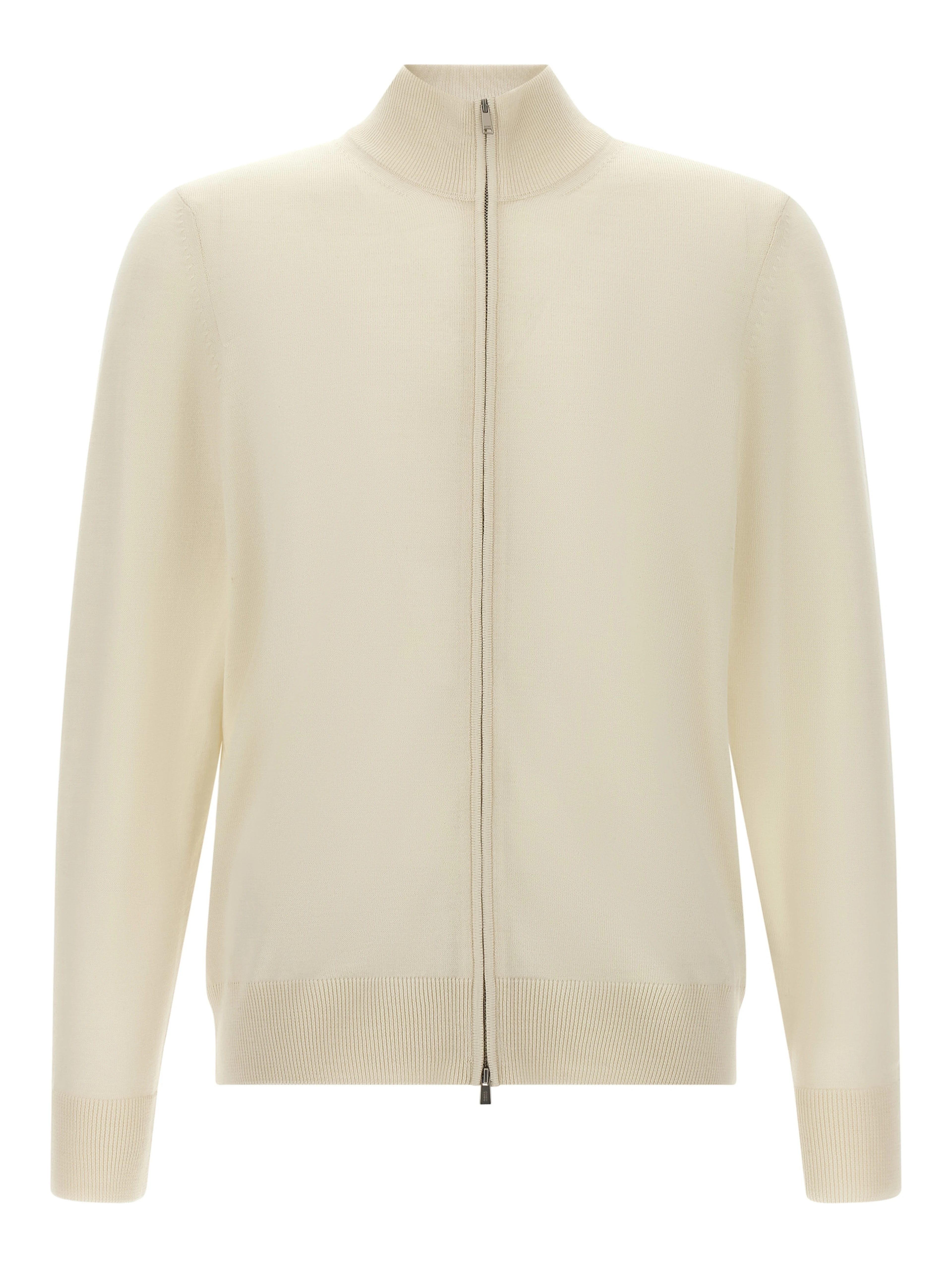 White Virgin Wool Cardigan