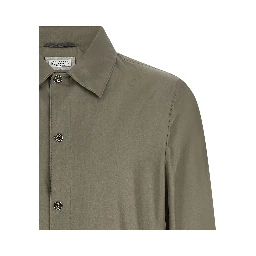 Bicolor Silk Full-Length Jacket