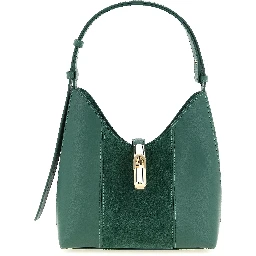 Bicolor Calfskin Shoulder Bag