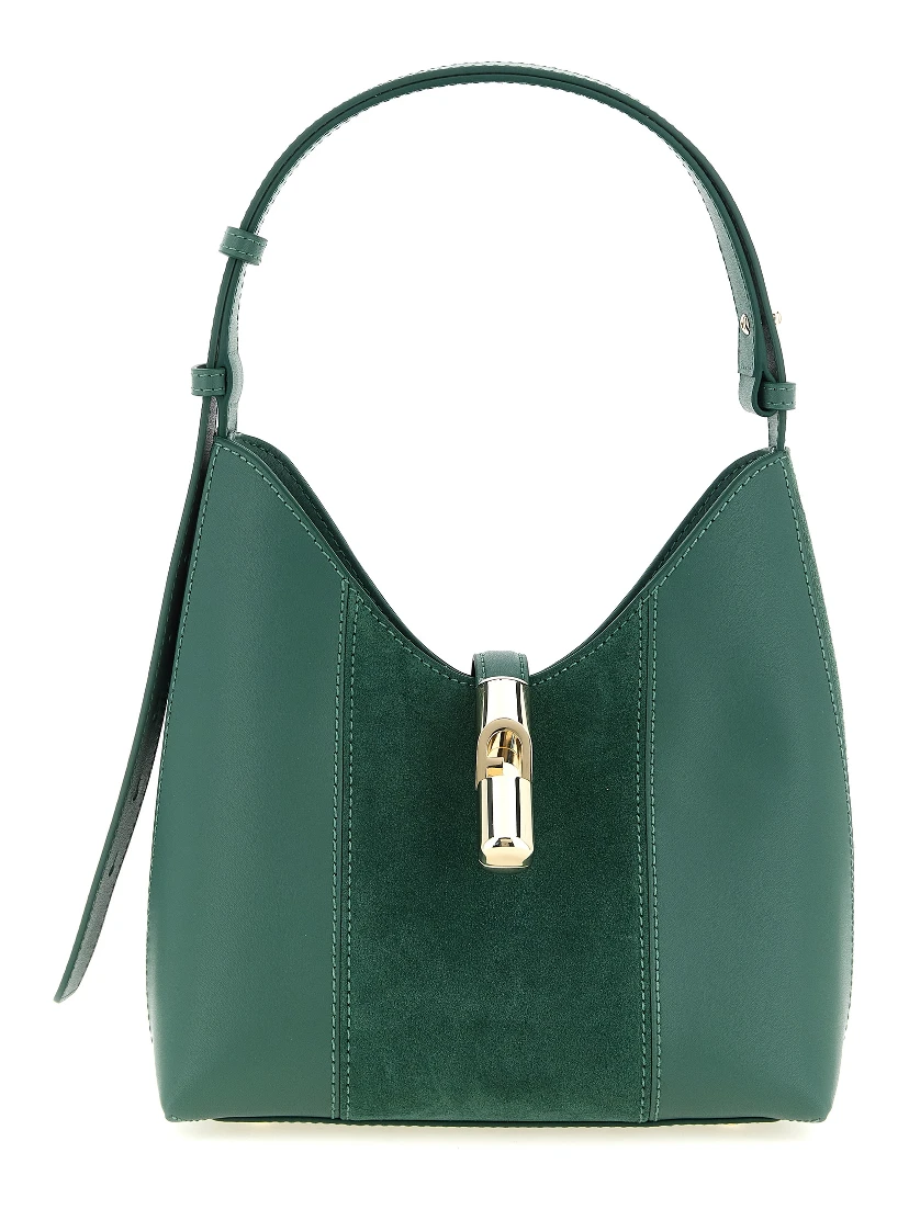 Bicolor Calfskin Shoulder Bag