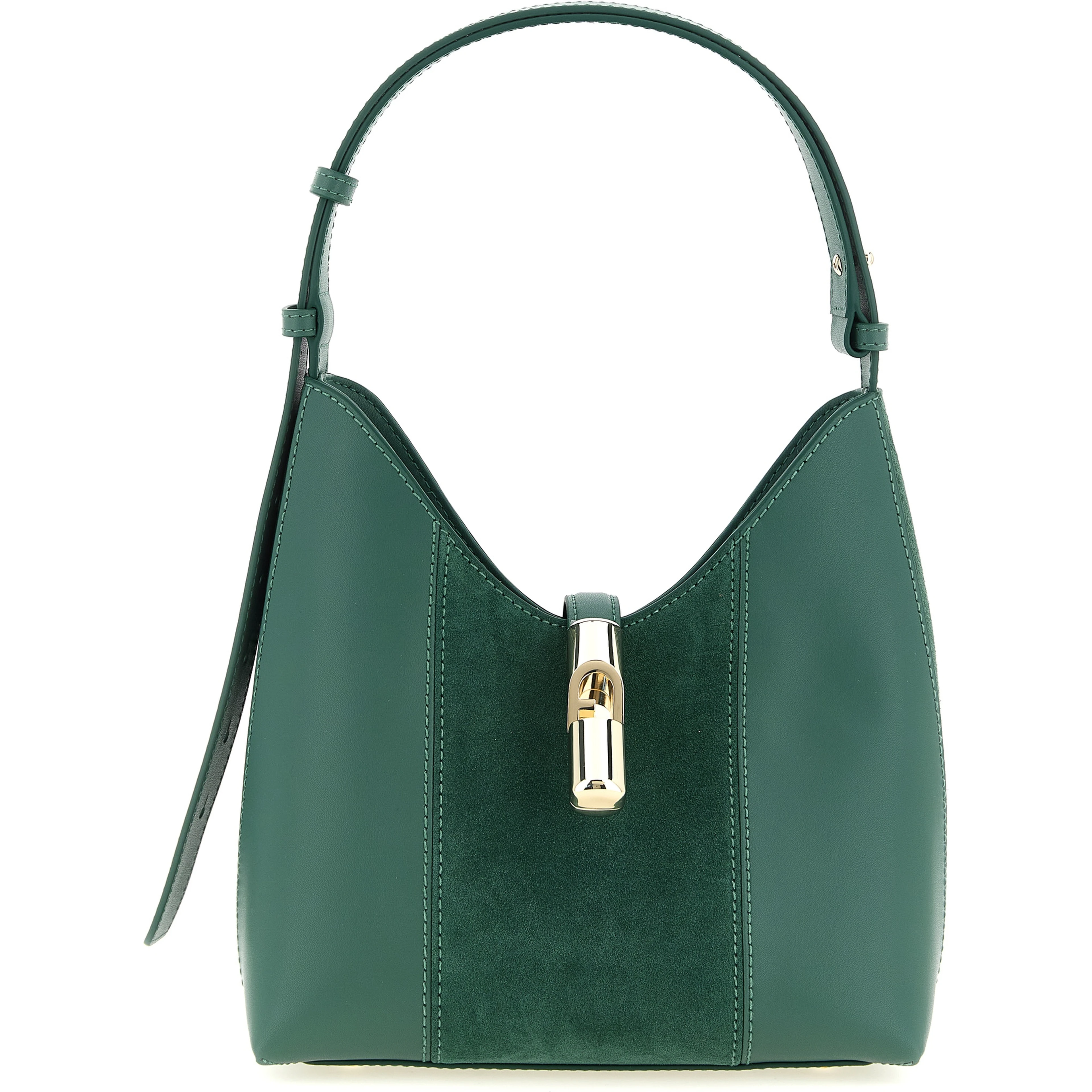 Bicolor Calfskin Shoulder Bag