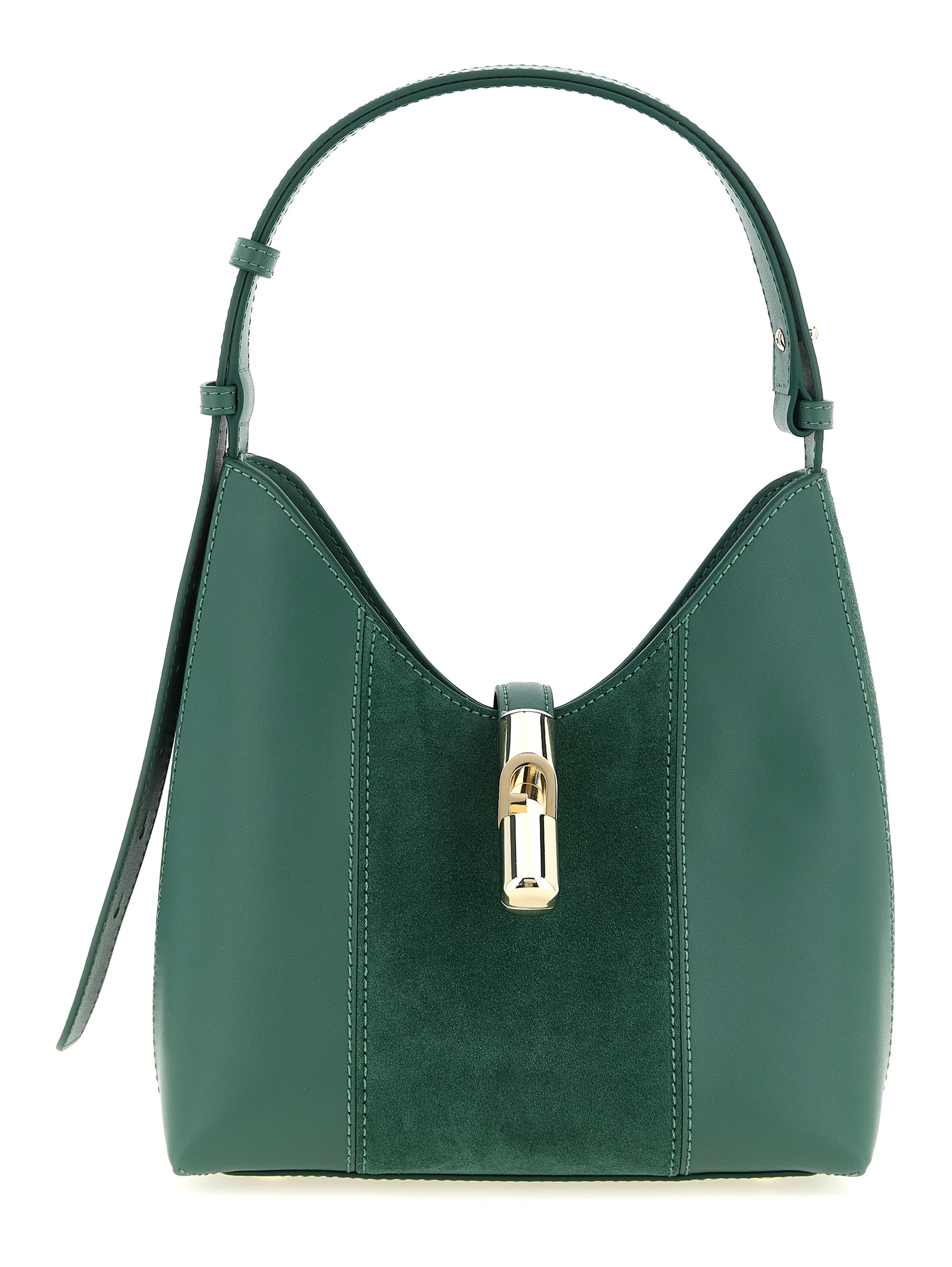 Bicolor Calfskin Shoulder Bag