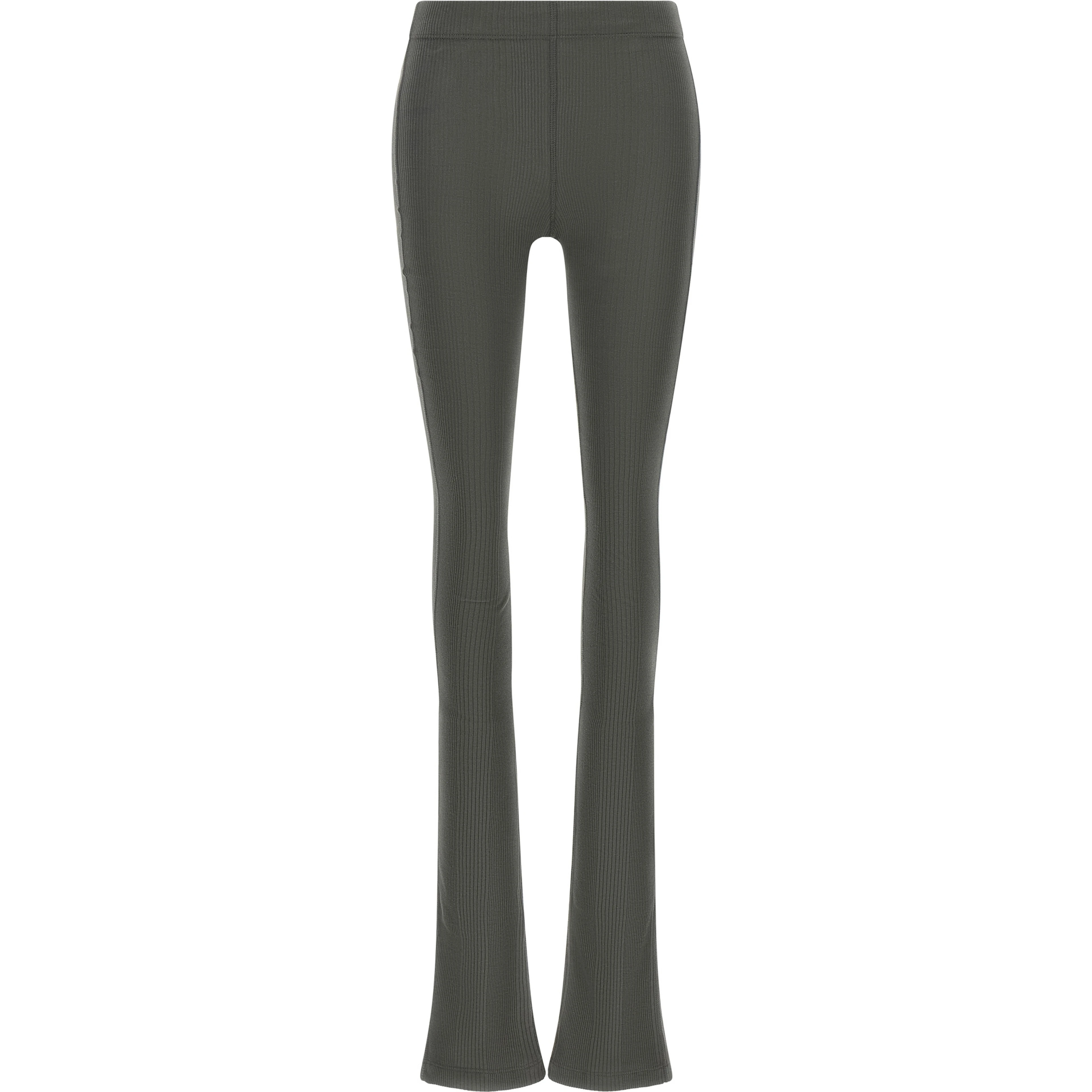 Gray Cotton Flared Pants