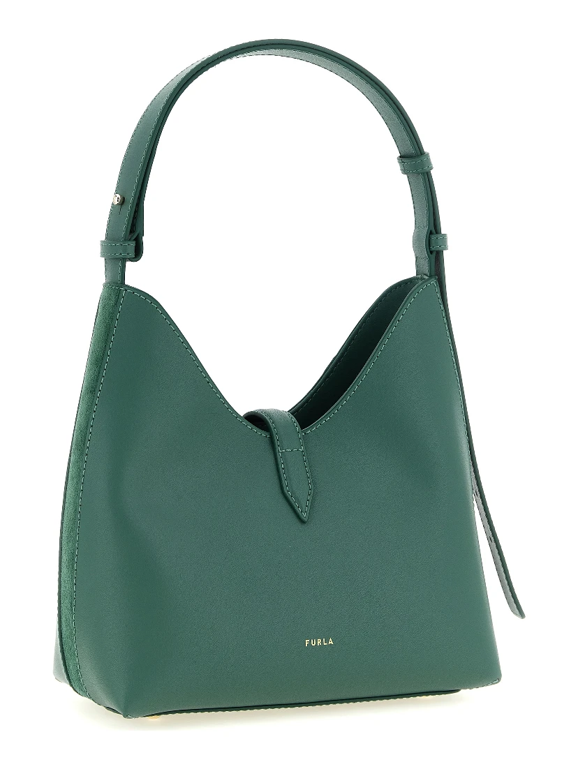 Bicolor Calfskin Shoulder Bag