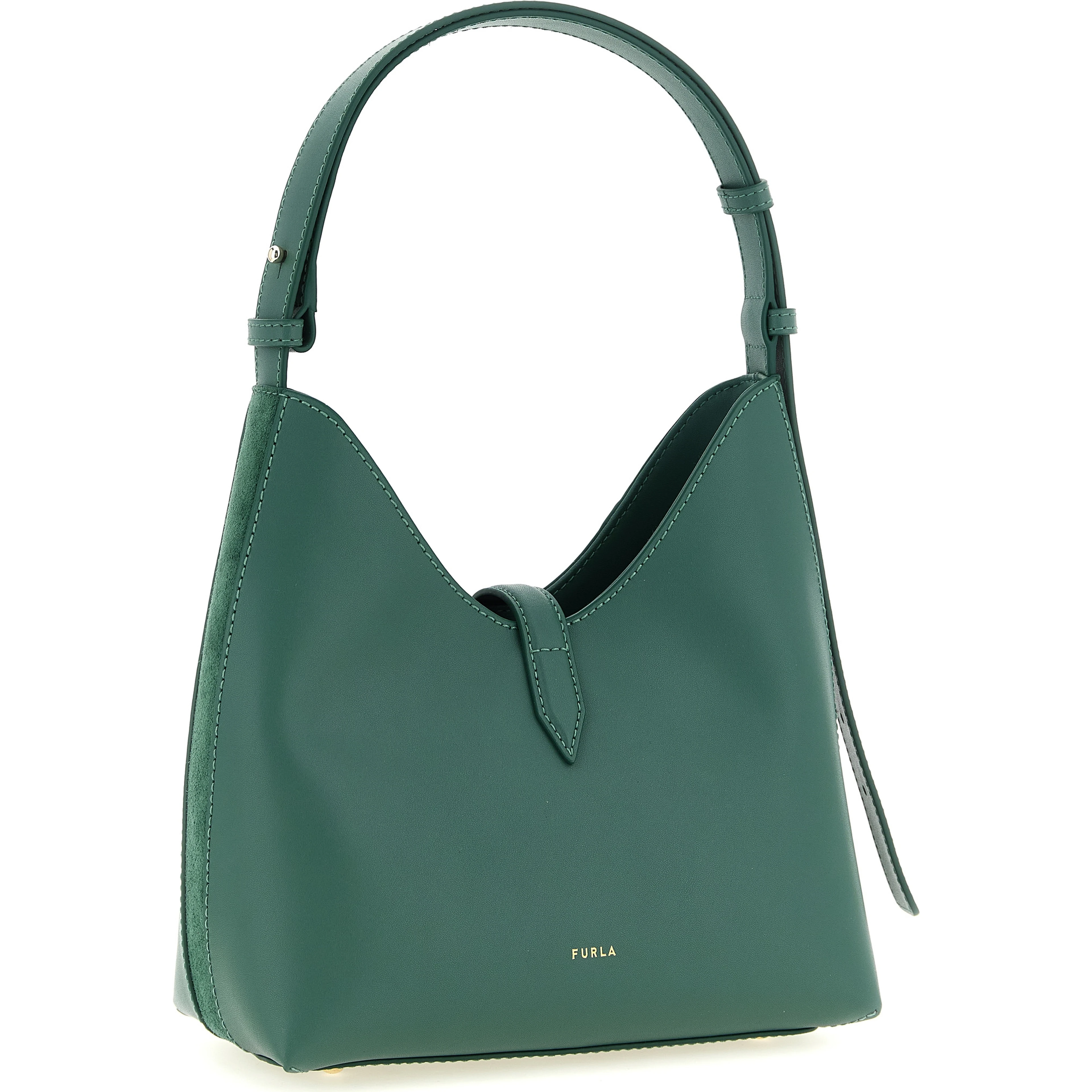 Bicolor Calfskin Shoulder Bag