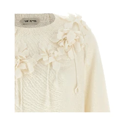 White Virgin Wool Cardigan
