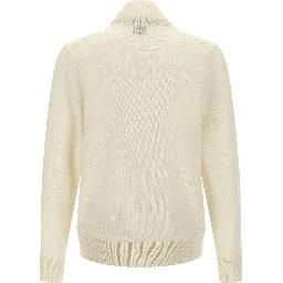 White Virgin Wool Cardigan
