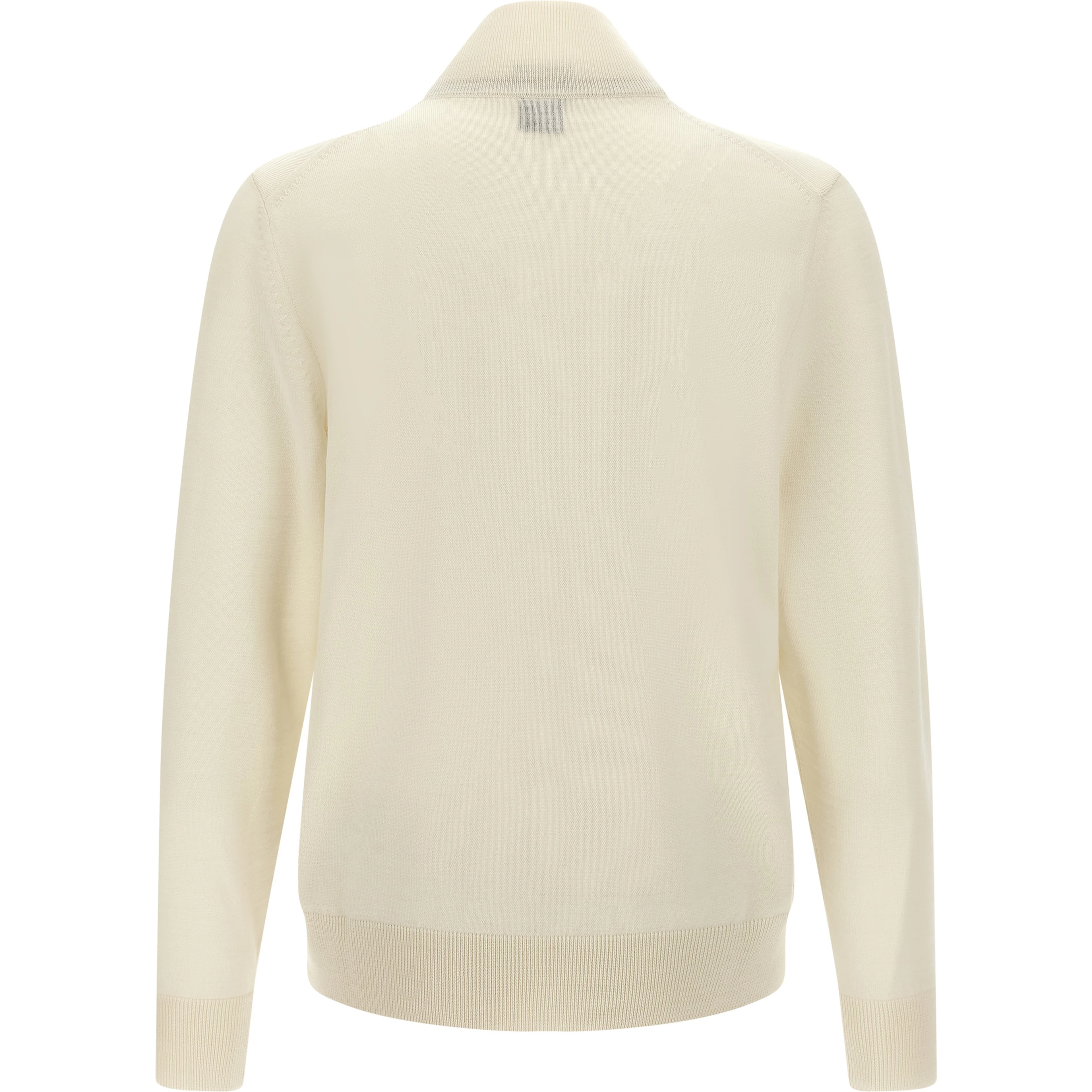 White Virgin Wool Cardigan