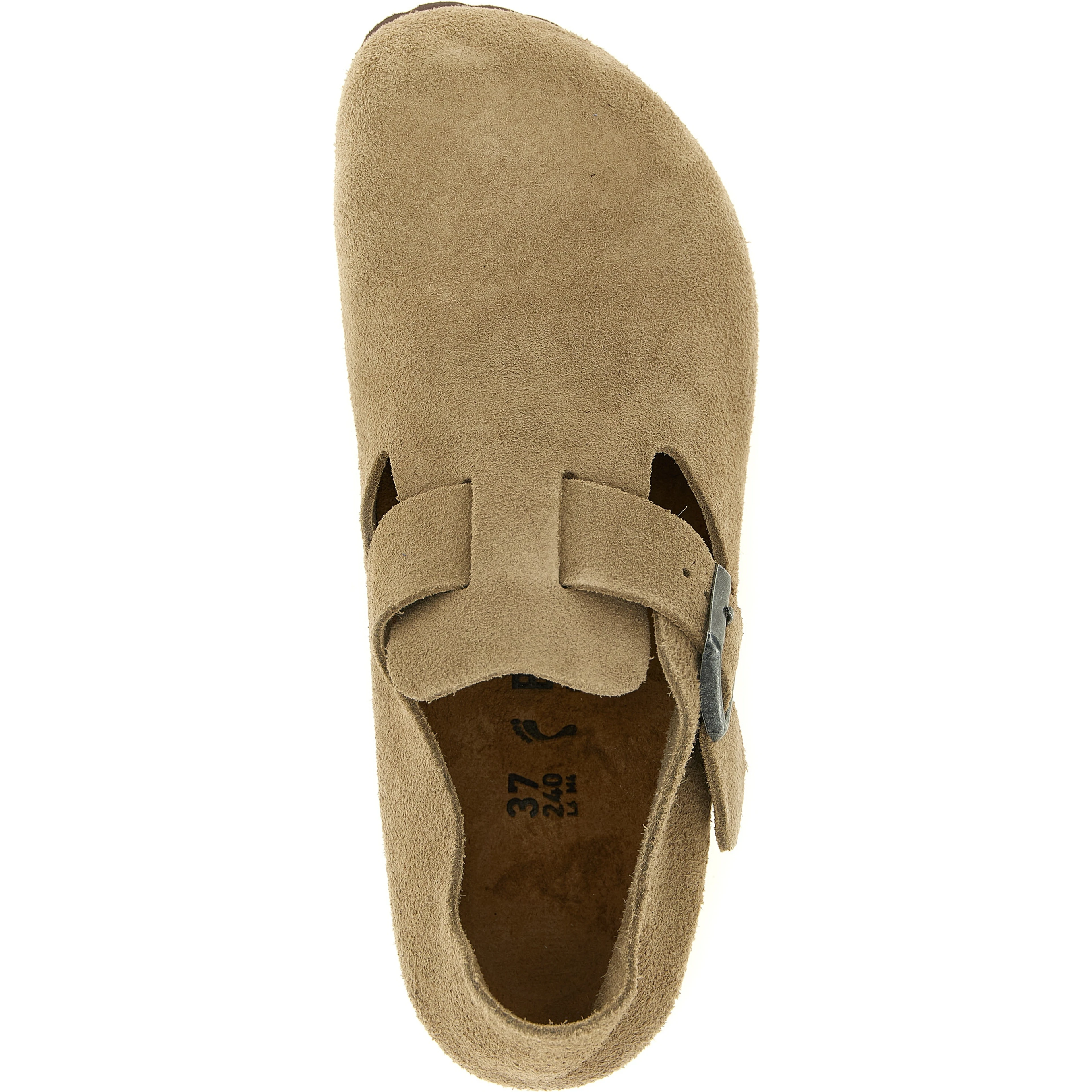 Beige Suede Leather Clogs
