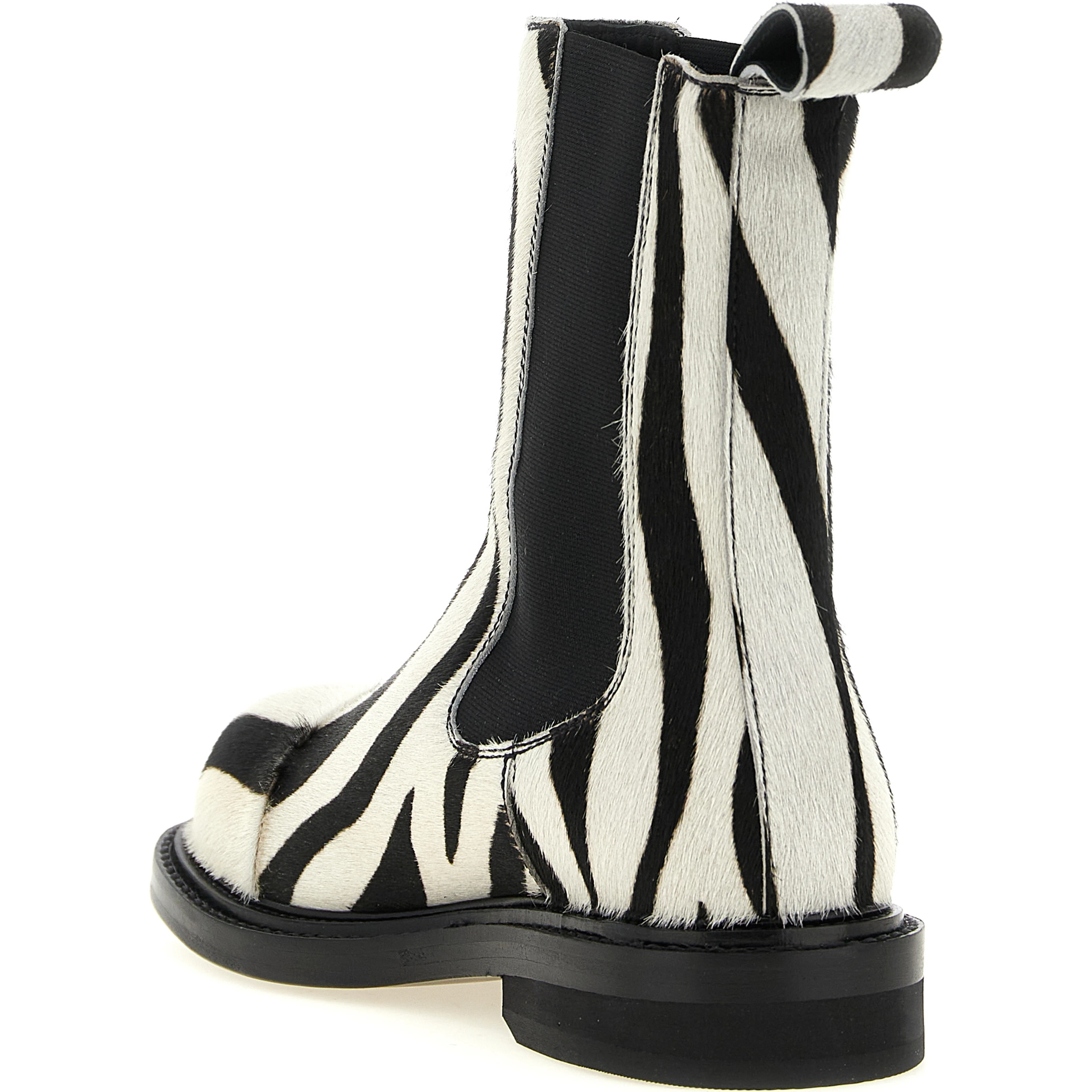 Bicolor Calfskin Ankle Boots