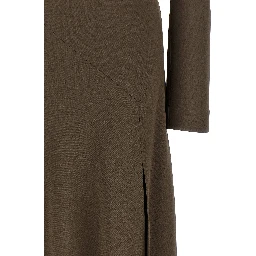 Brown Viscose Long Dress