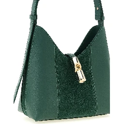 Bicolor Calfskin Shoulder Bag