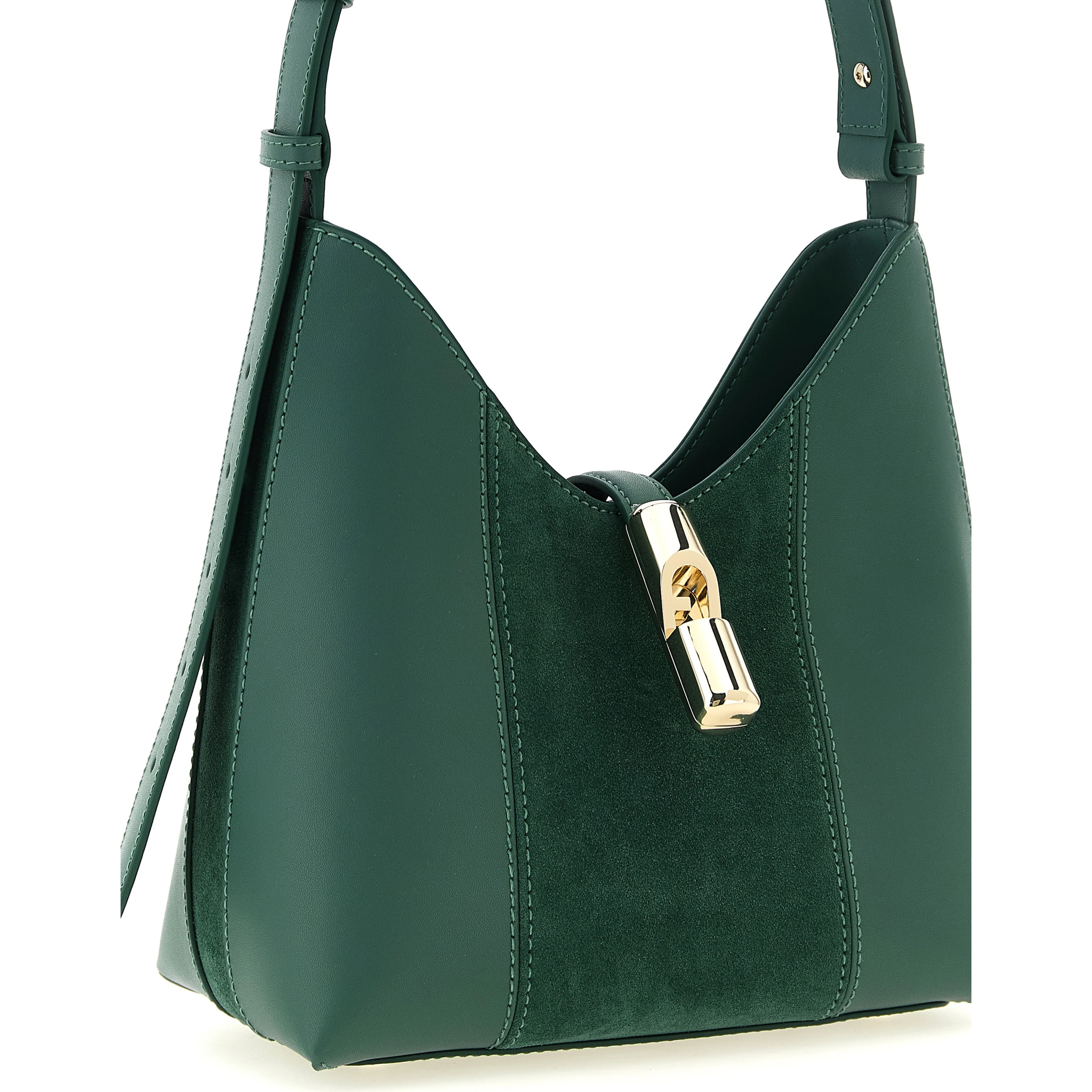 Bicolor Calfskin Shoulder Bag