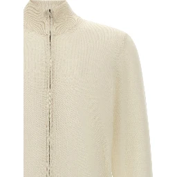 White Virgin Wool Cardigan