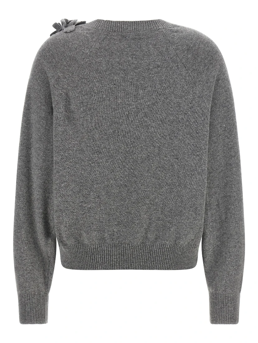 Gray Virgin Wool Cardigan