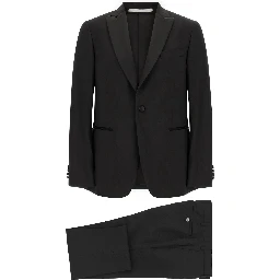 Black Wool Two-Piece Suit