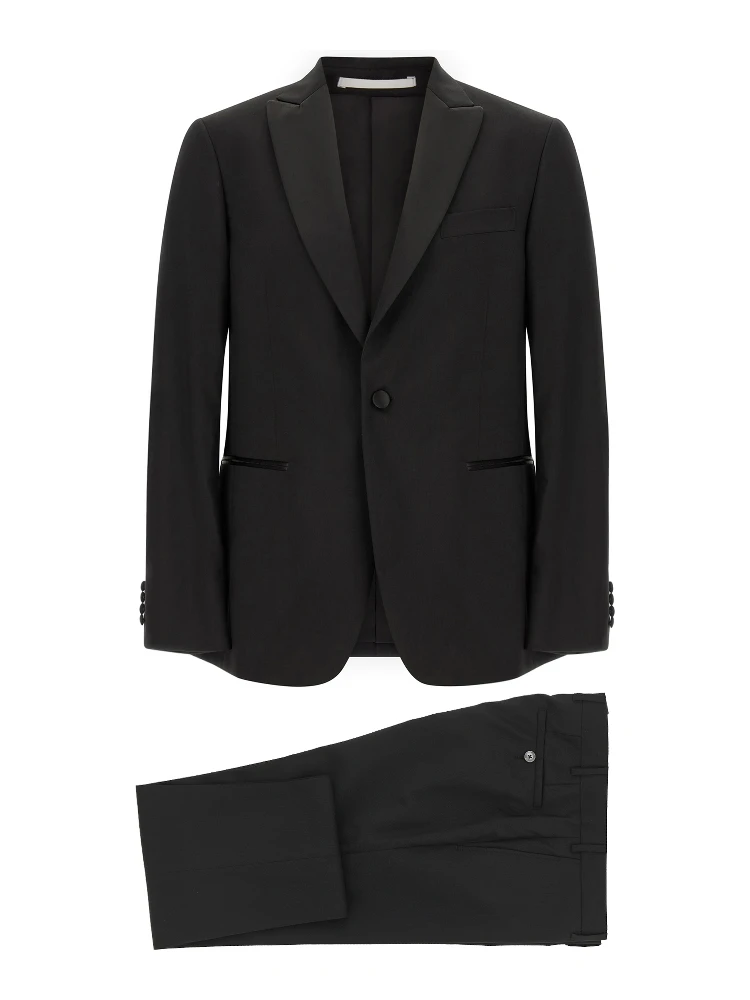 Black Wool Two-Piece Suit