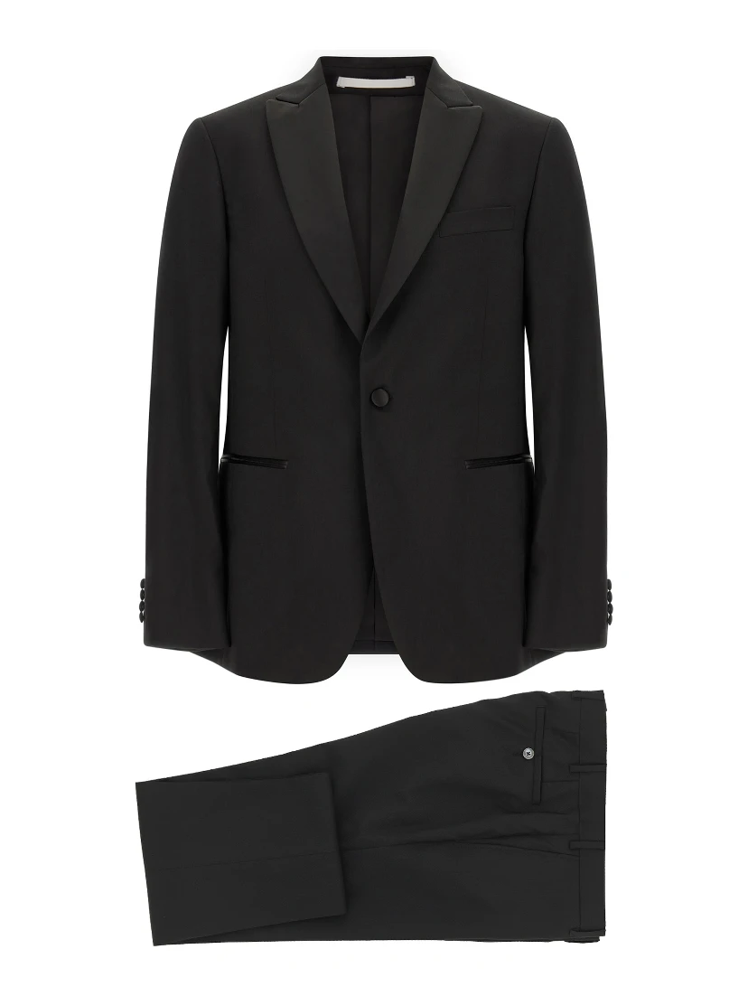 Black Wool Two-Piece Suit
