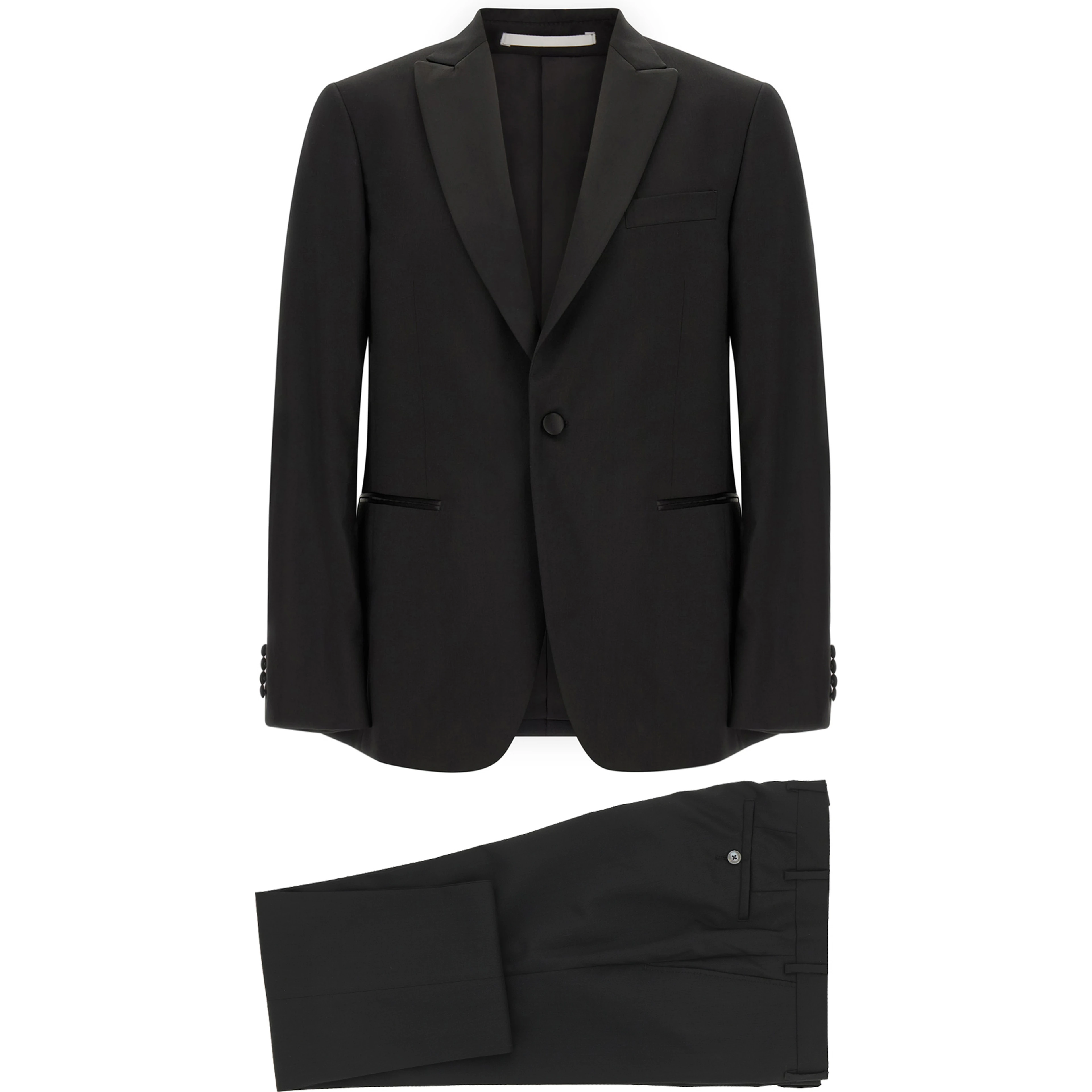 Black Wool Two-Piece Suit