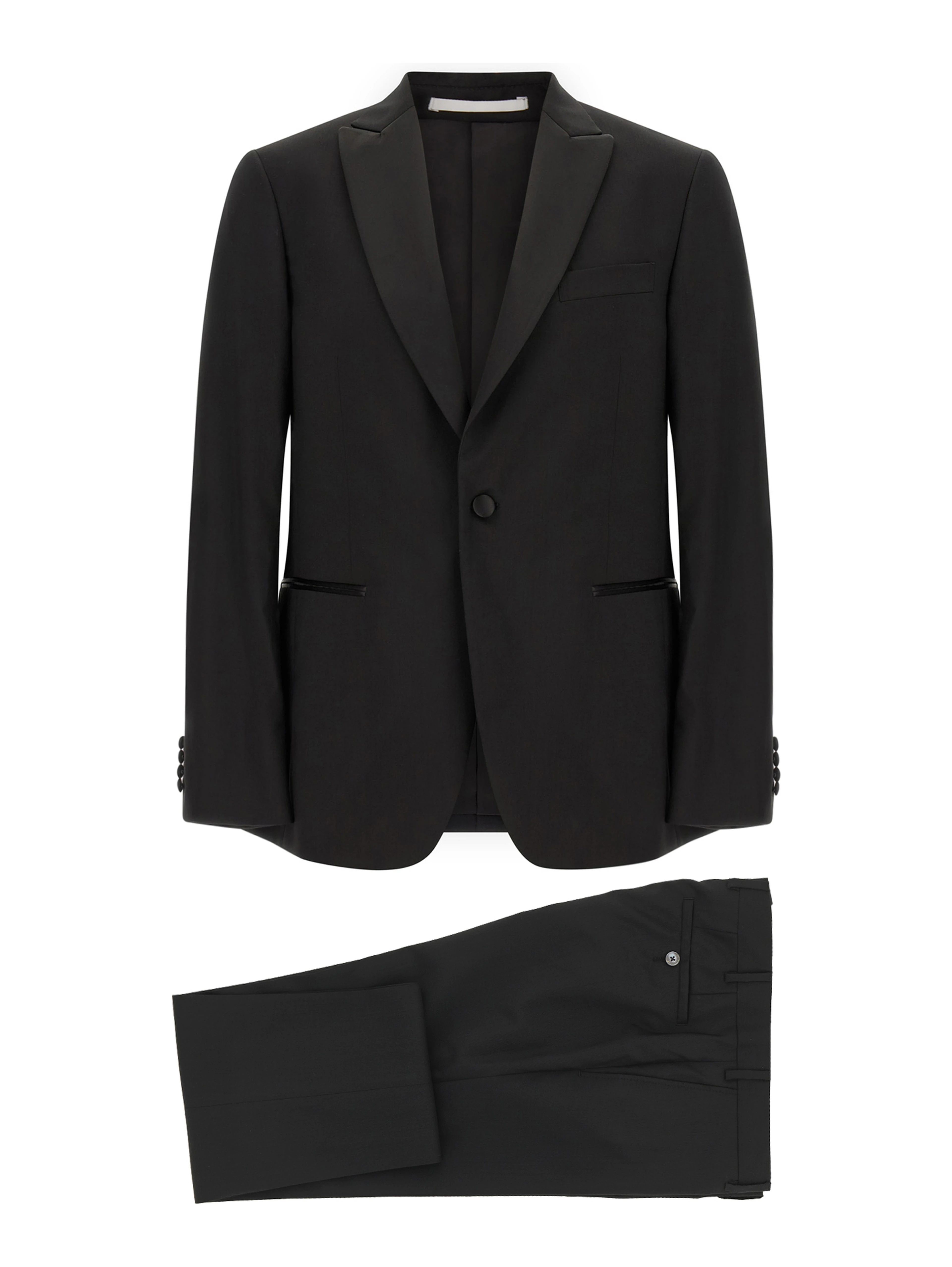Black Wool Two-Piece Suit