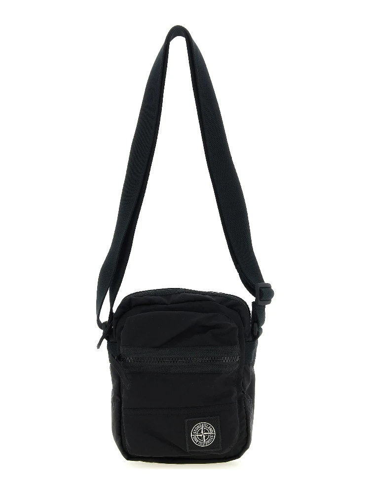 Black Polyamide Crossbody Bag