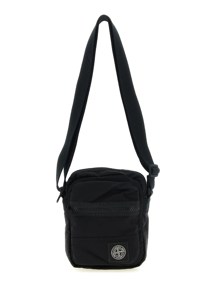 Black Polyamide Crossbody Bag