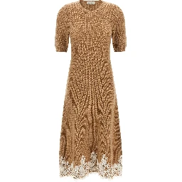 Brown Cashmere Midi Dress