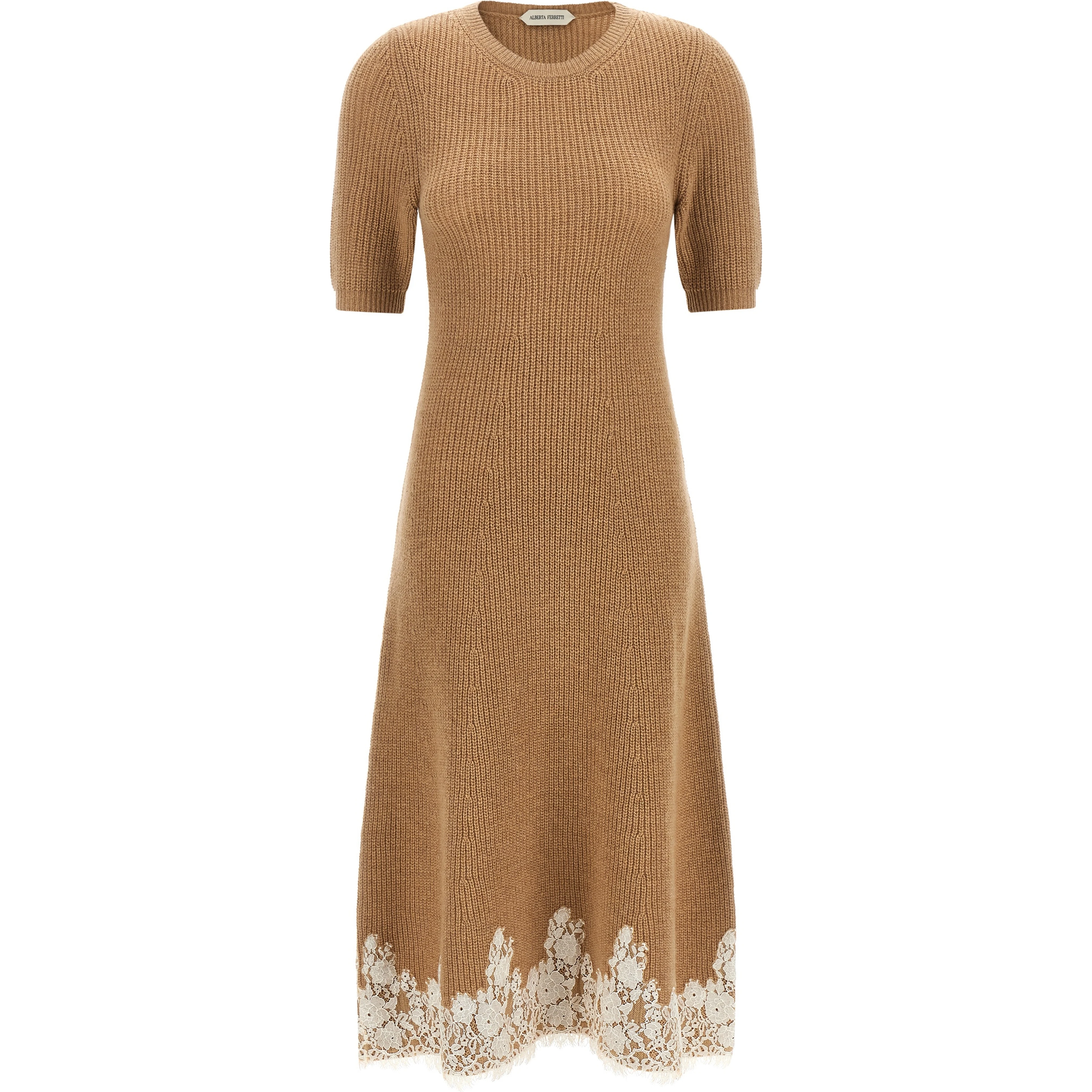 Brown Cashmere Midi Dress