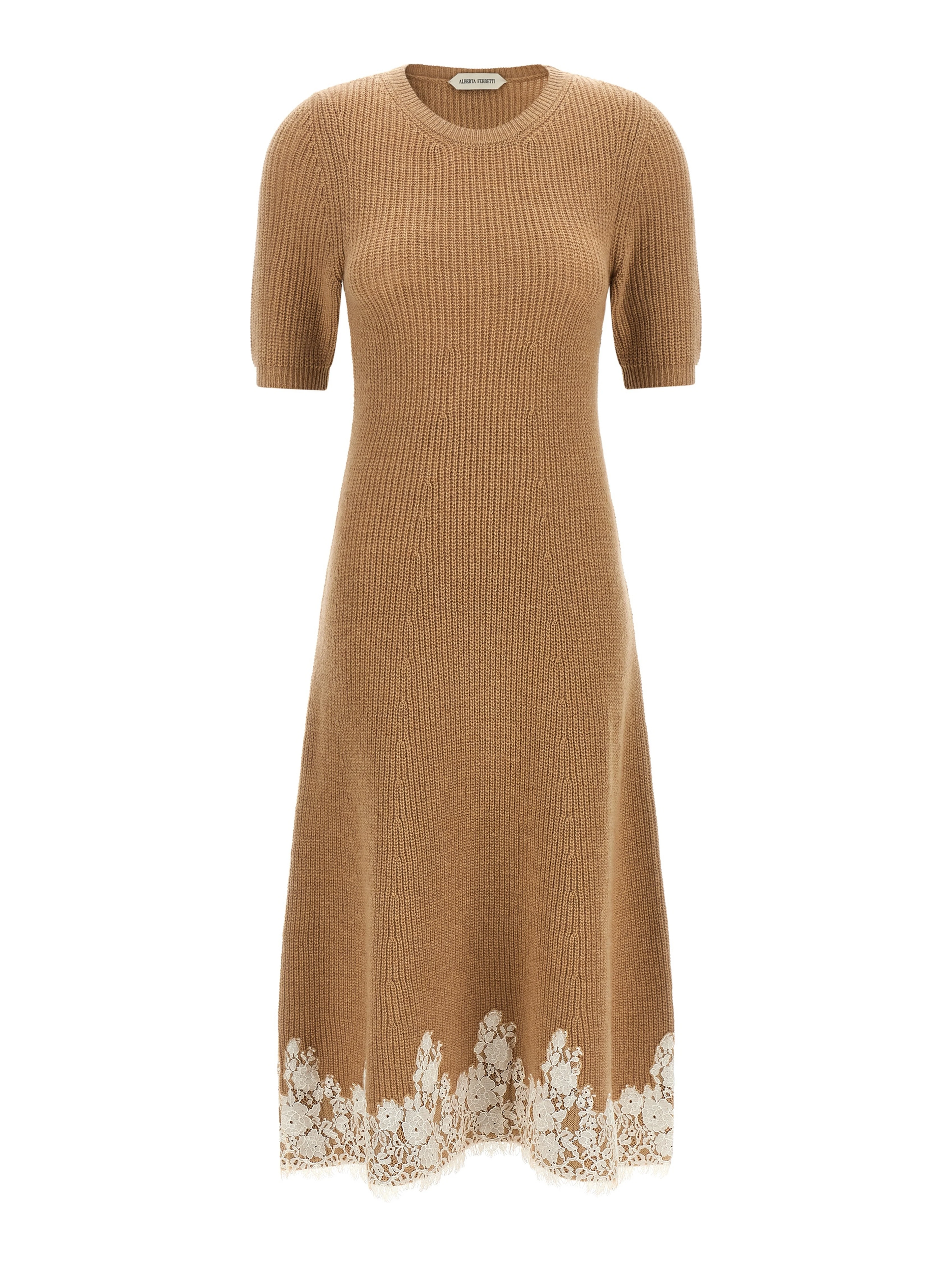 Brown Cashmere Midi Dress