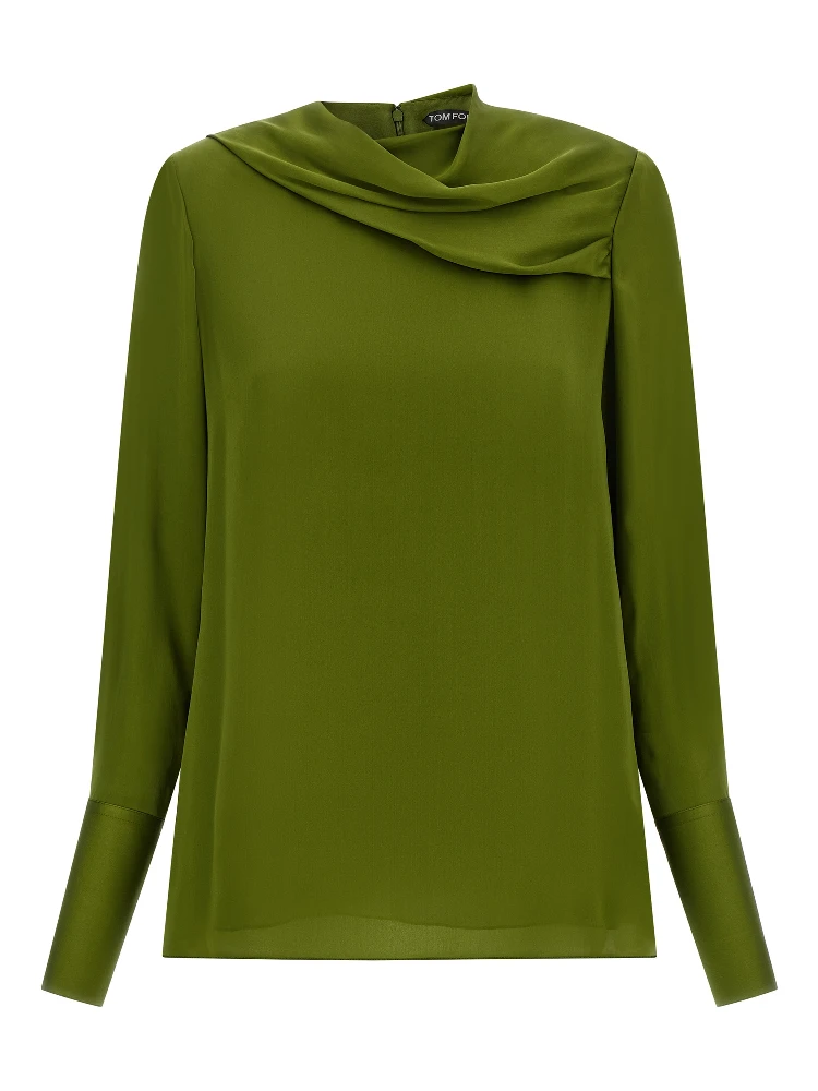Bicolor Silk Blouse