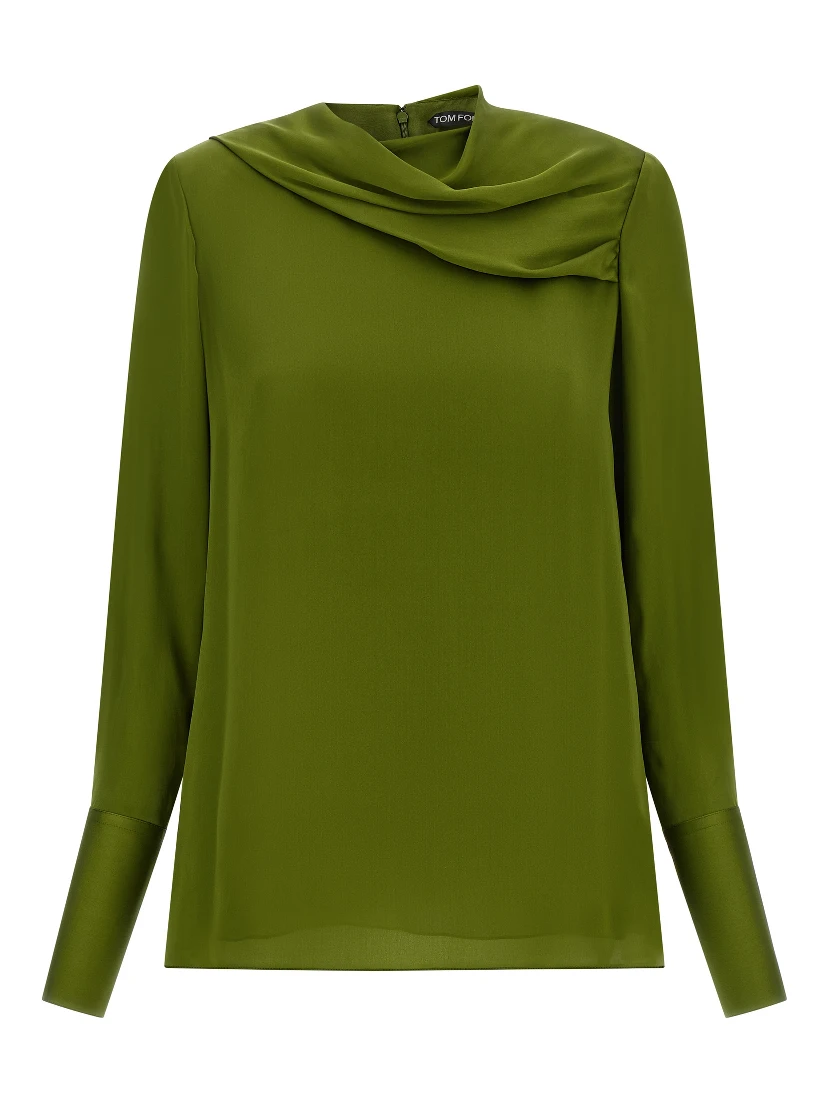 Bicolor Silk Blouse
