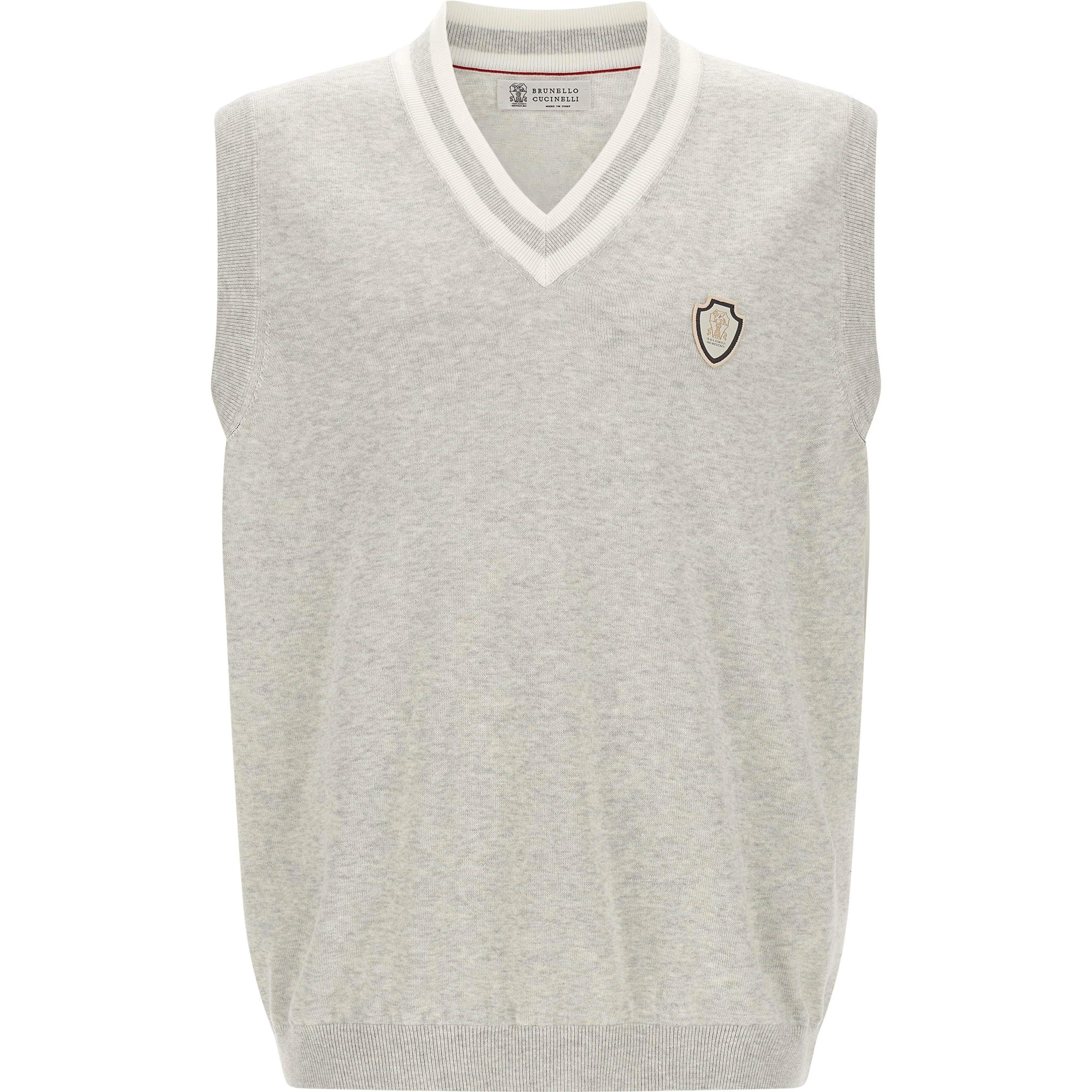 Gray Cotton Sleeveles Sweater