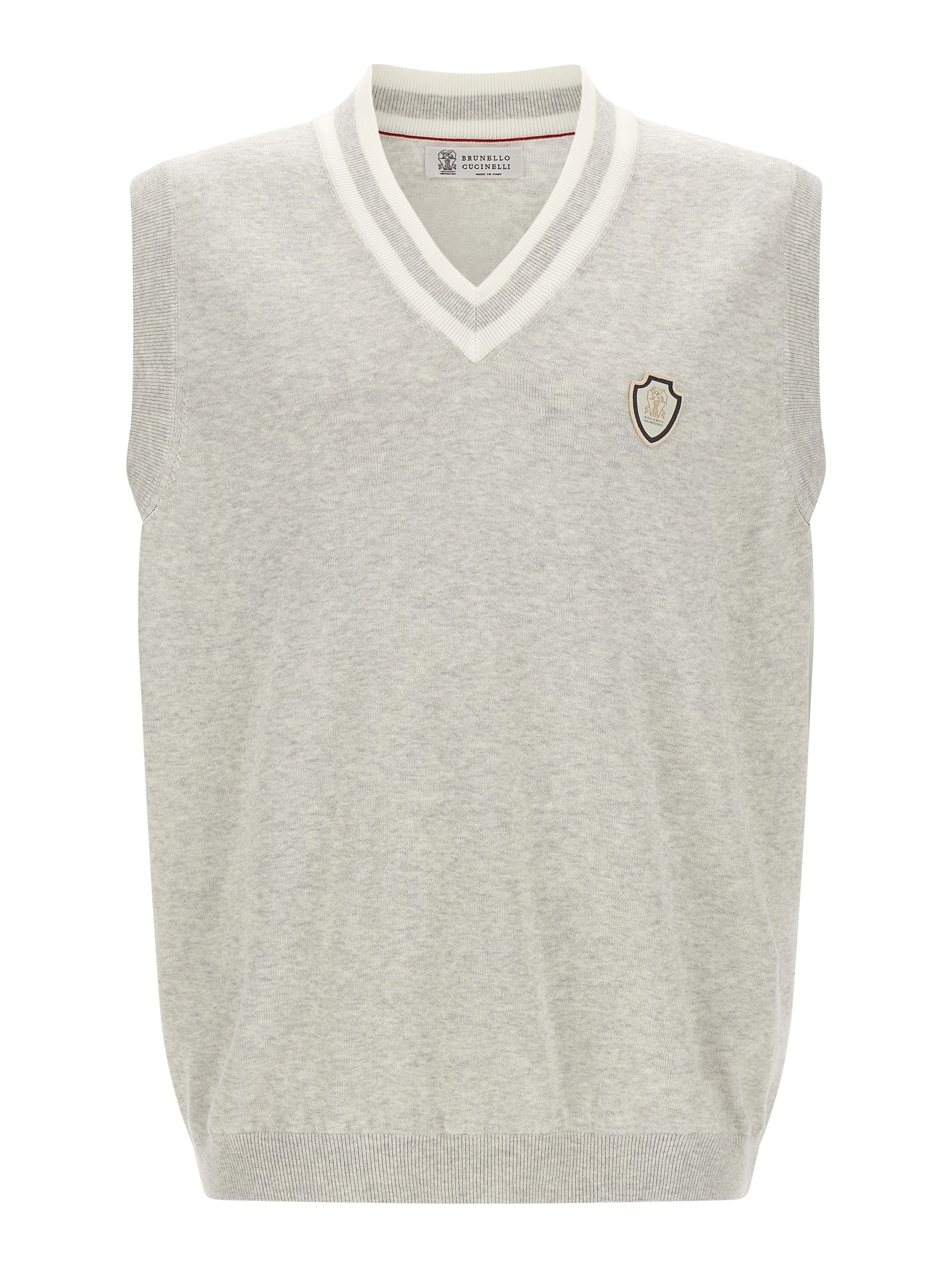 Gray Cotton Sleeveles Sweater