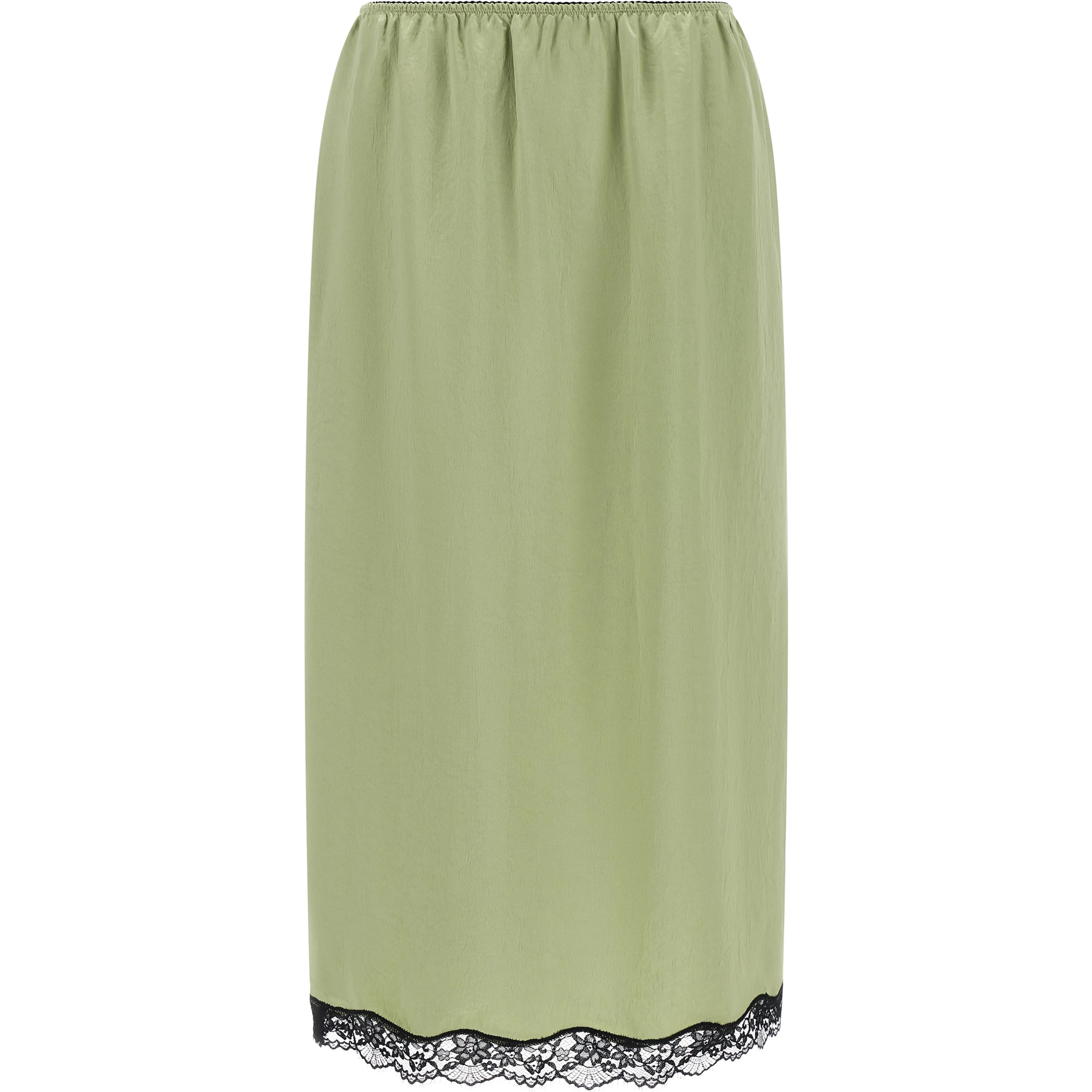 Bicolor Marabou Midi Skirt