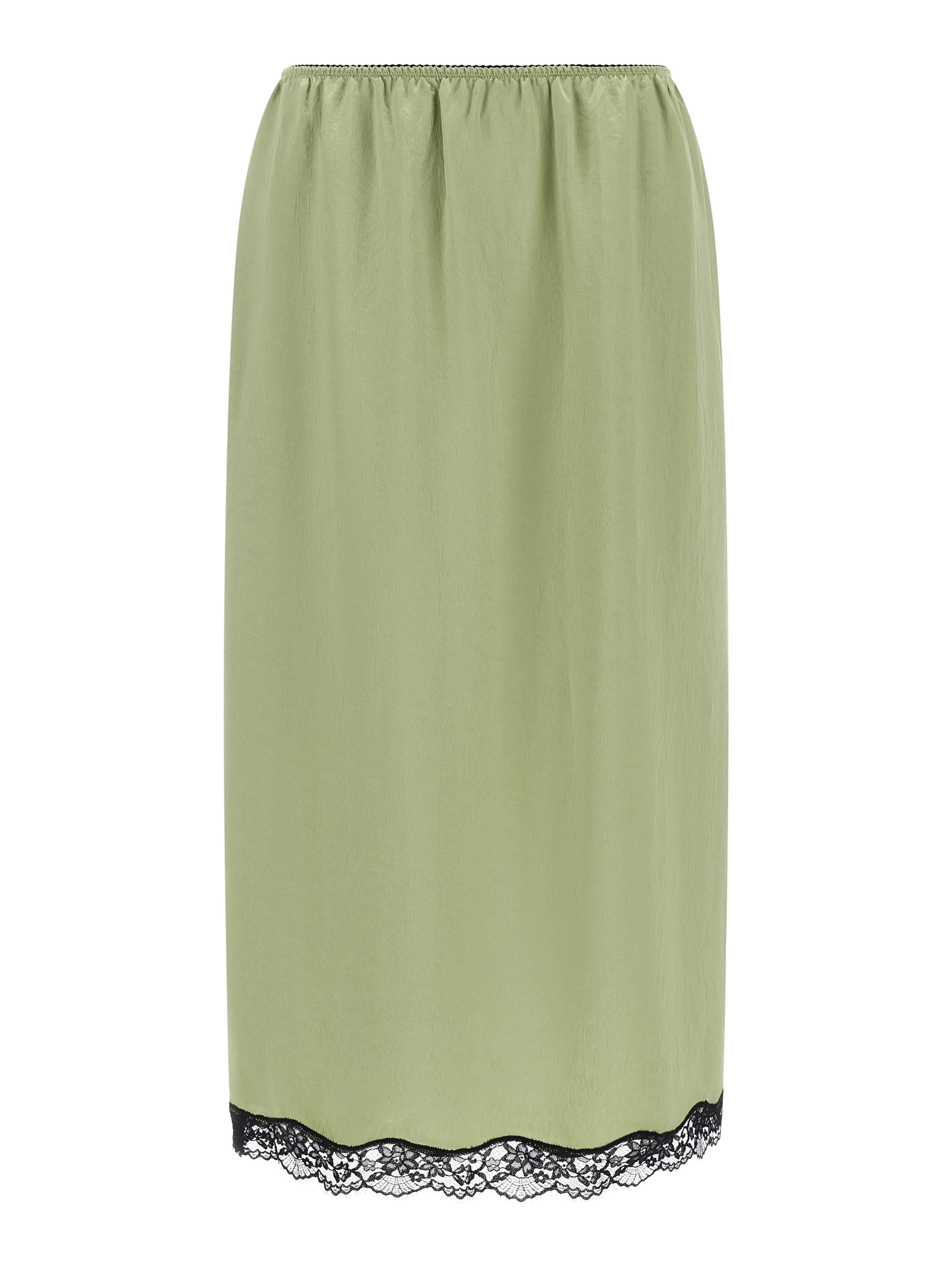 Bicolor Marabou Midi Skirt