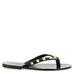 Black Calfskin Slides