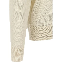 White Virgin Wool Cardigan