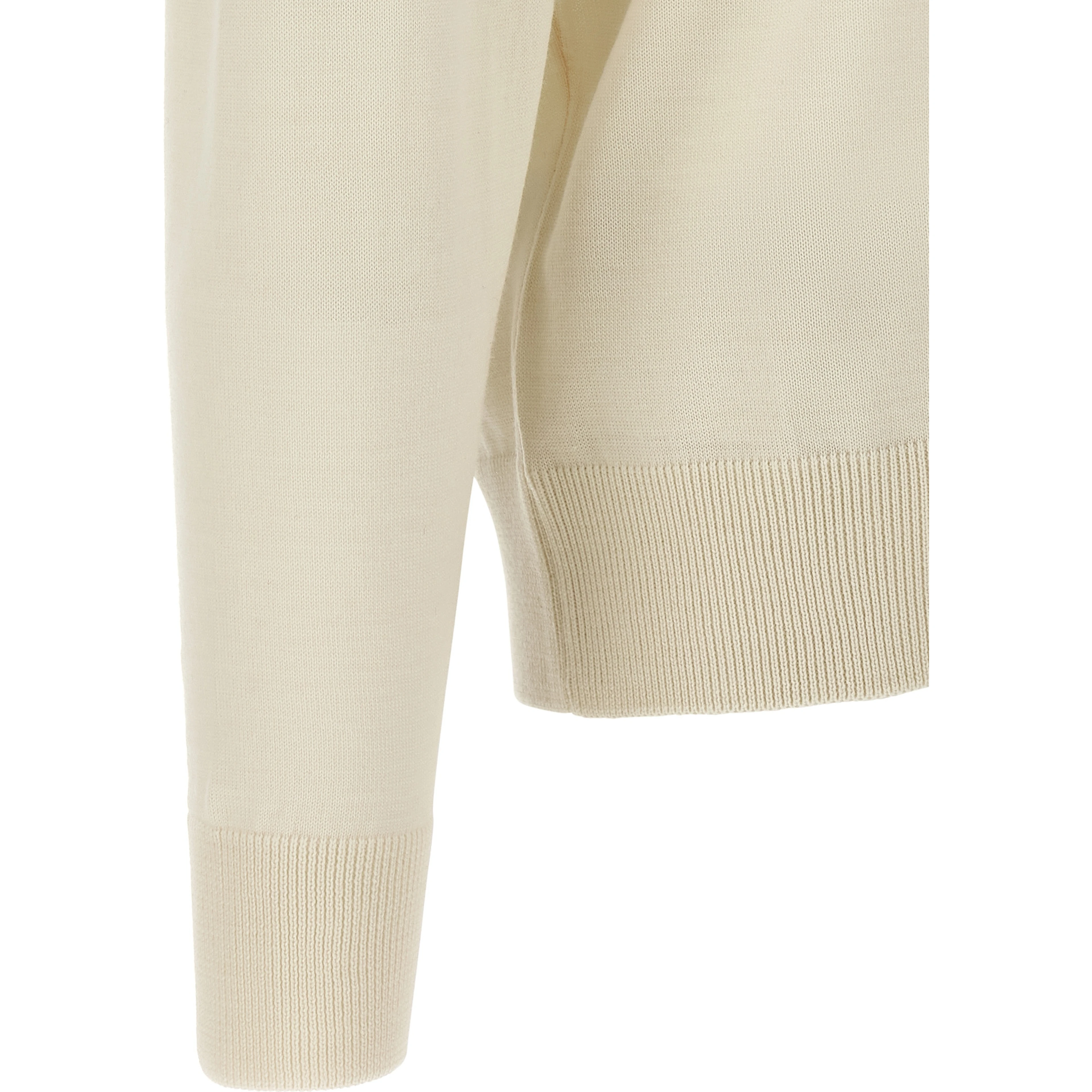 White Virgin Wool Cardigan