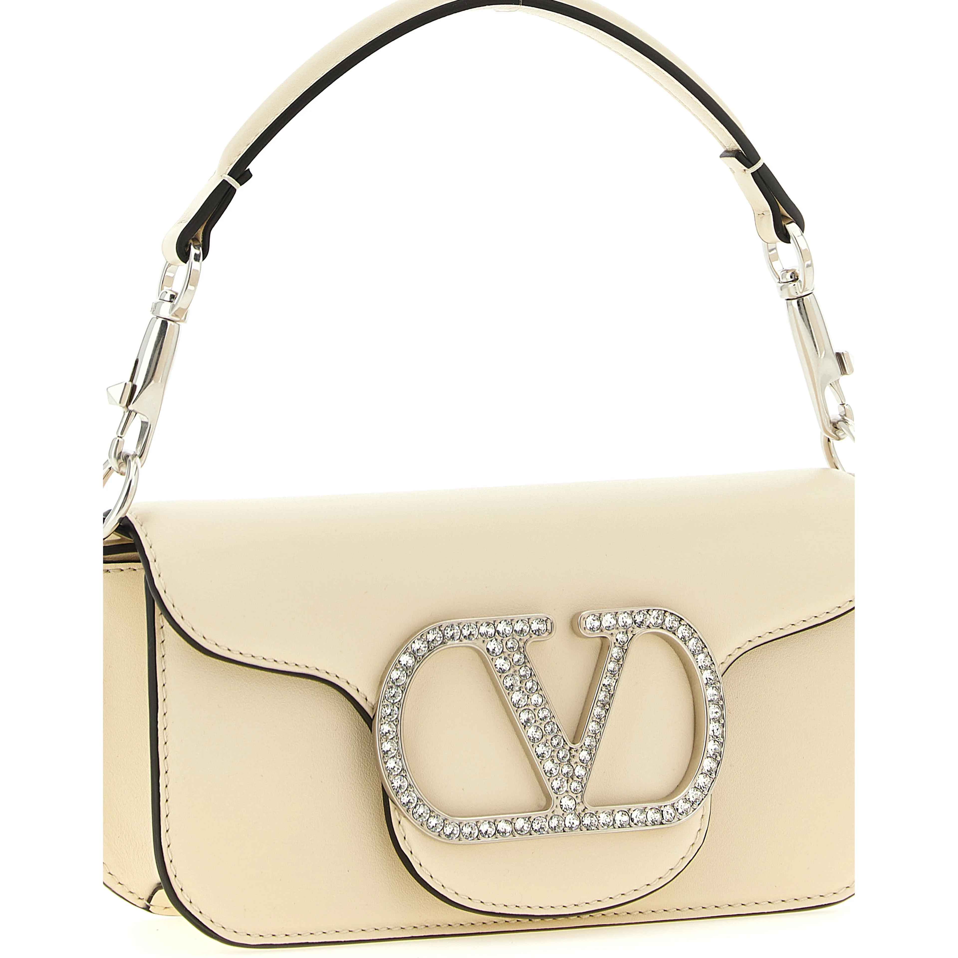 White Calfskin Shoulder Bag