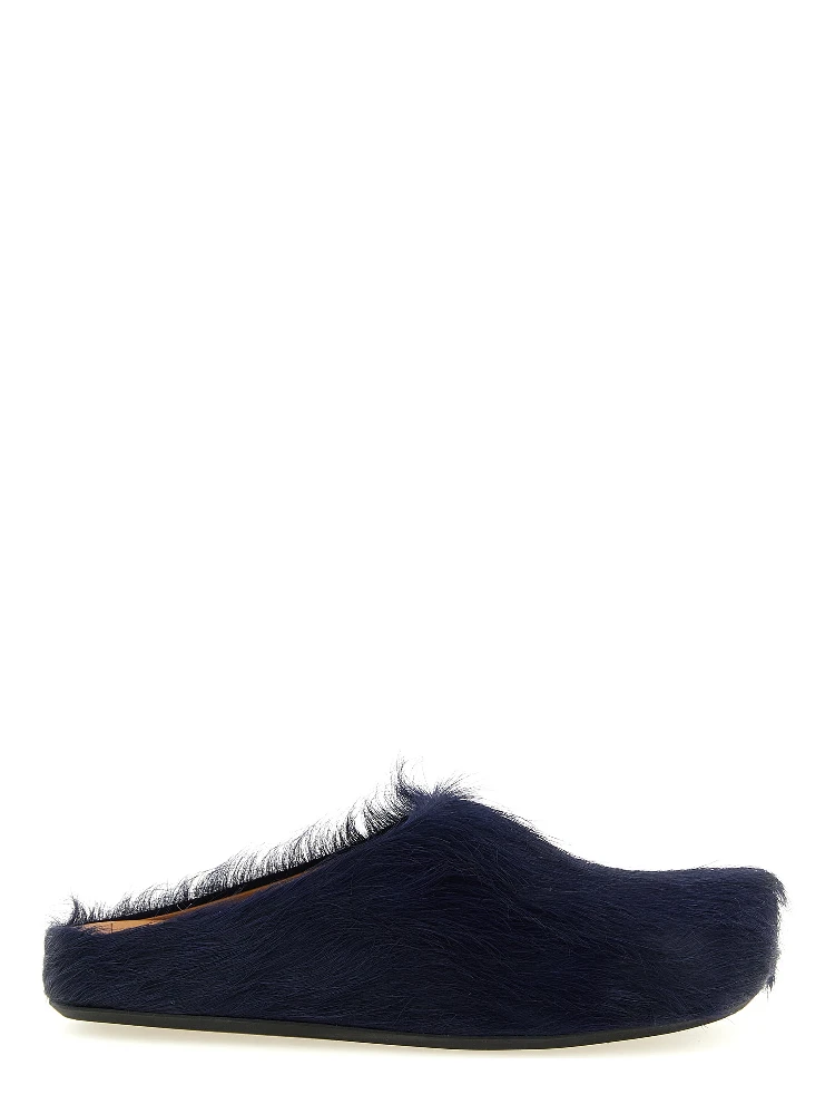 Blue Calfskin Mules