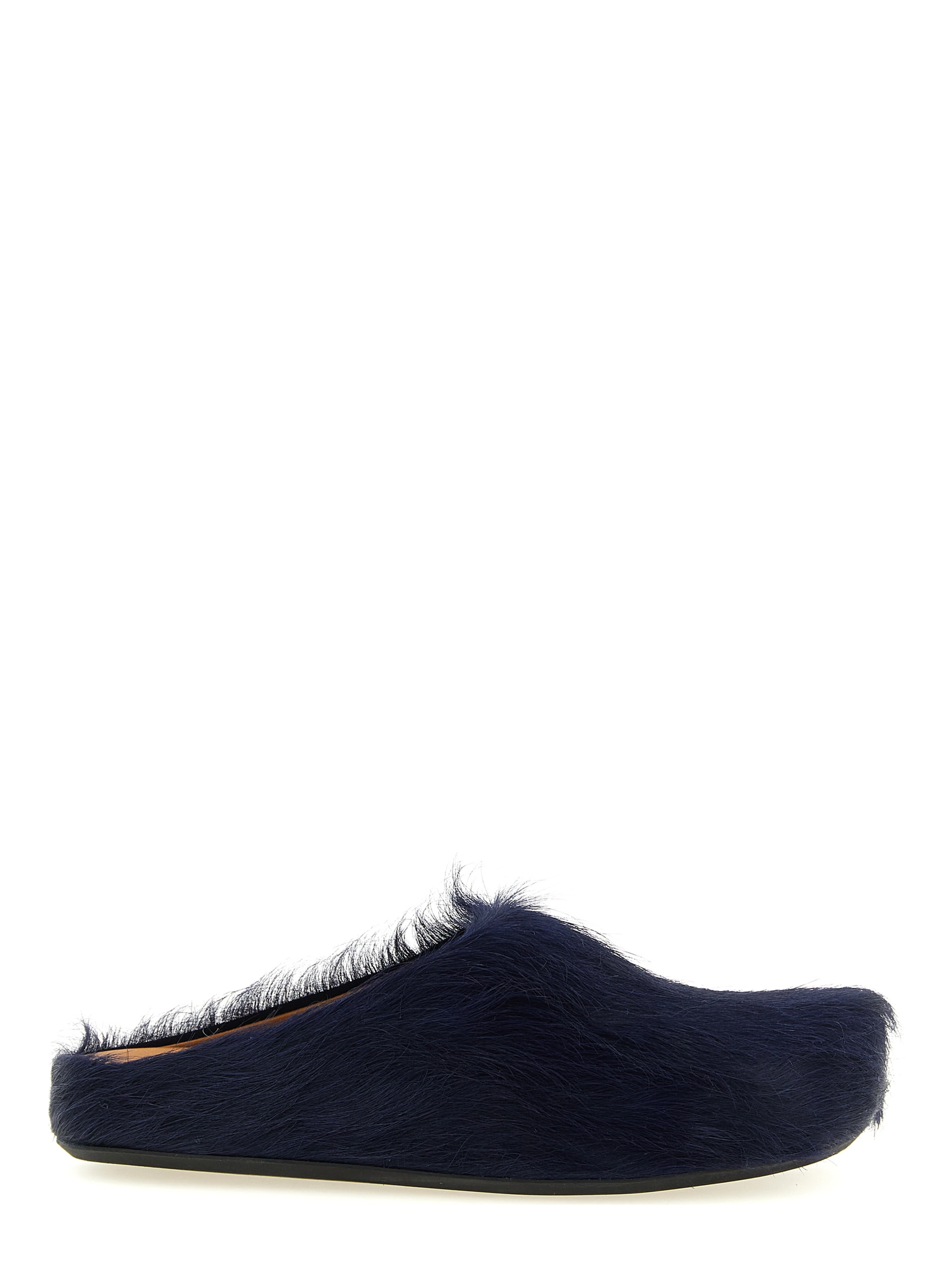 Blue Calfskin Mules