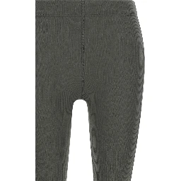 Gray Cotton Flared Pants