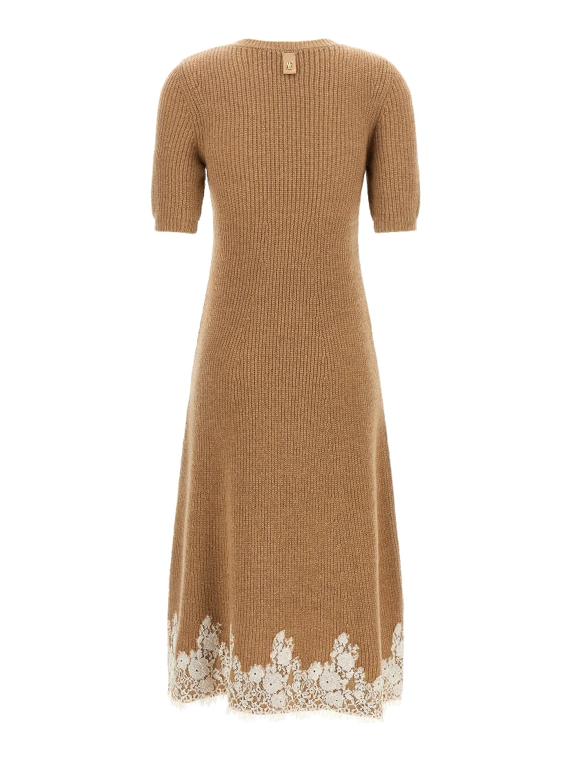 Brown Cashmere Midi Dress