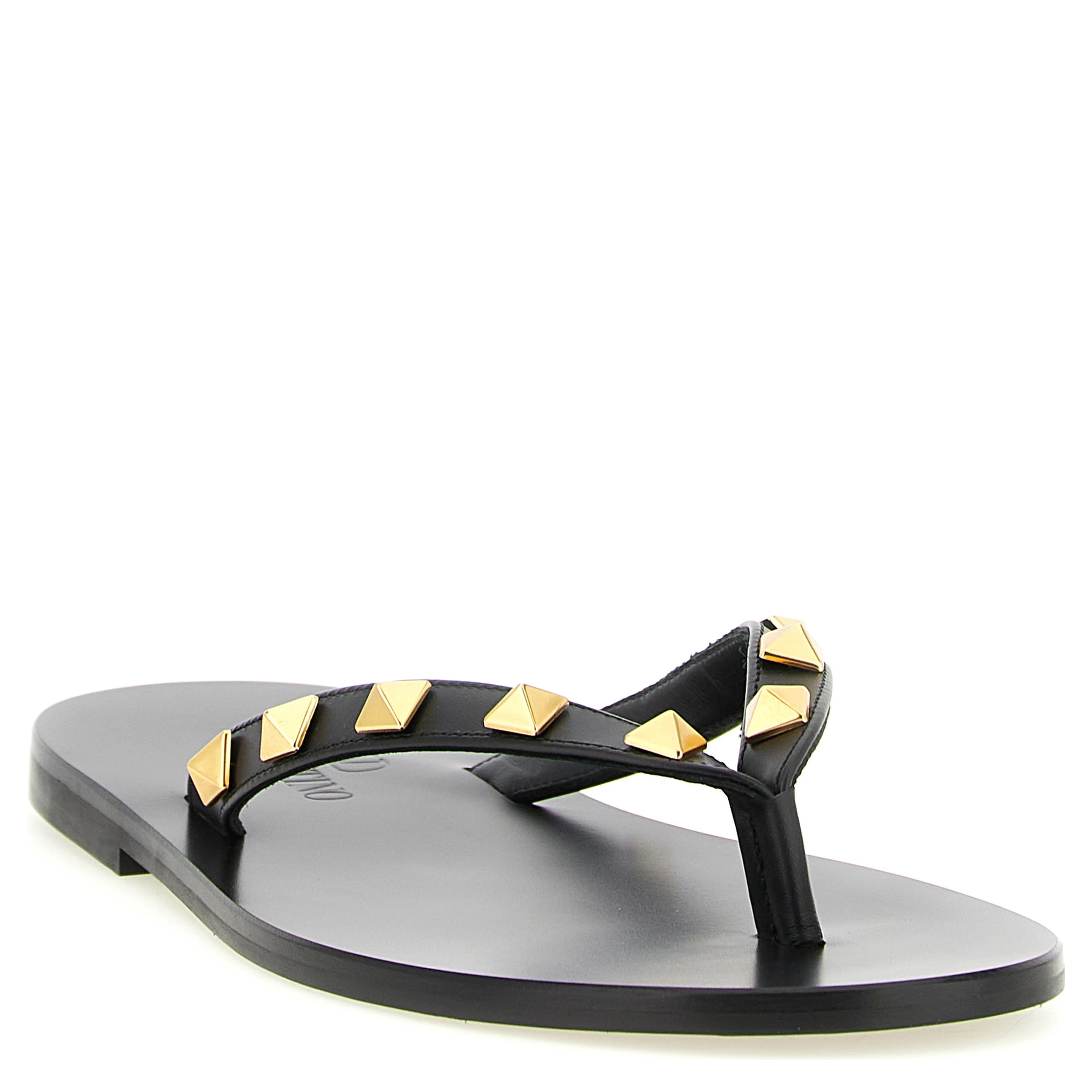 Black Calfskin Slides