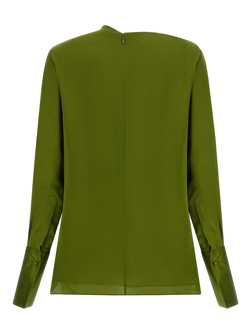 Bicolor Silk Blouse