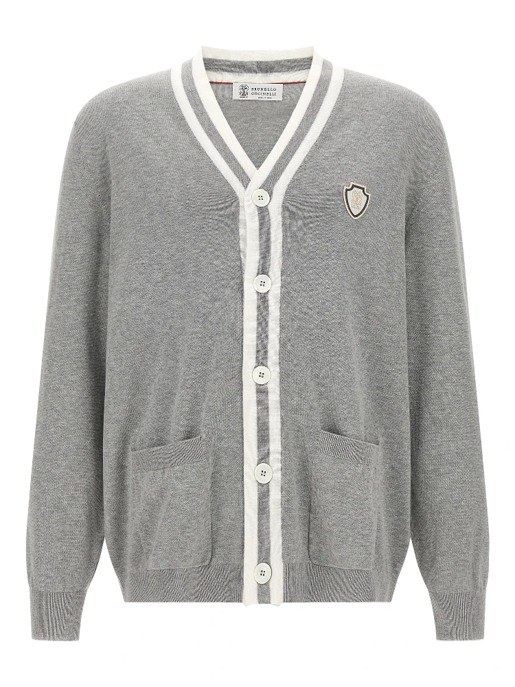 Gray Cotton Cardigan