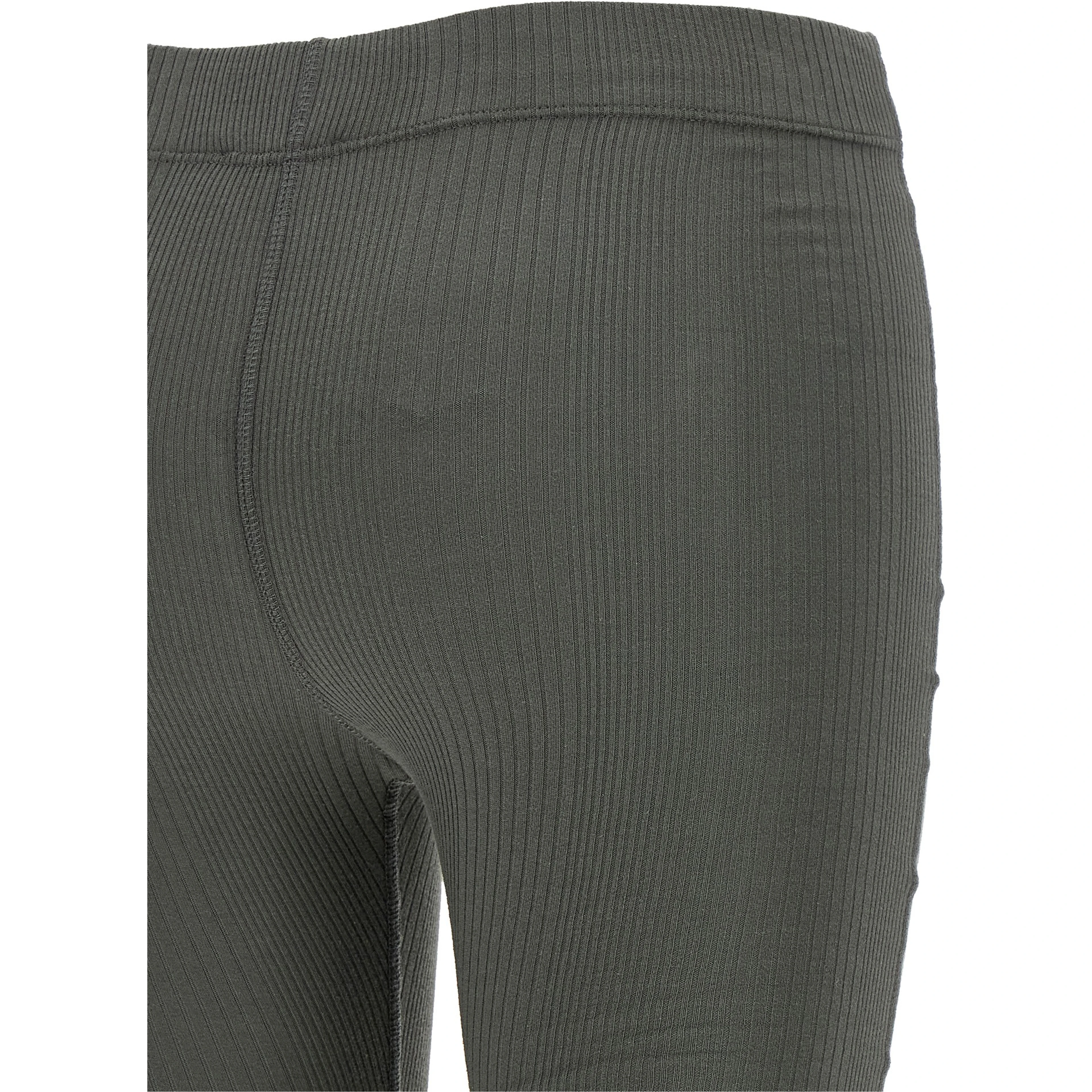 Gray Cotton Flared Pants