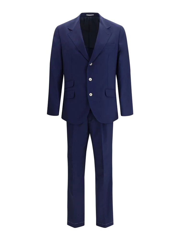 Blue Wool Oves Aries Two-Piece Suit