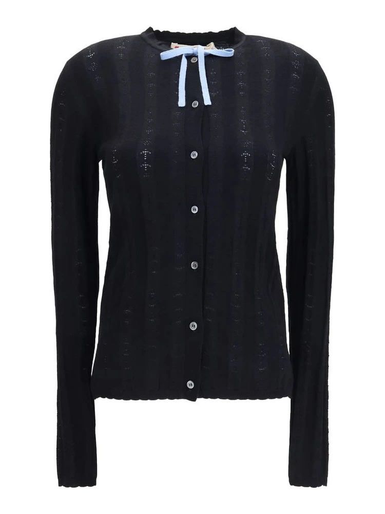 Black Wool Oves Aries Cardigan