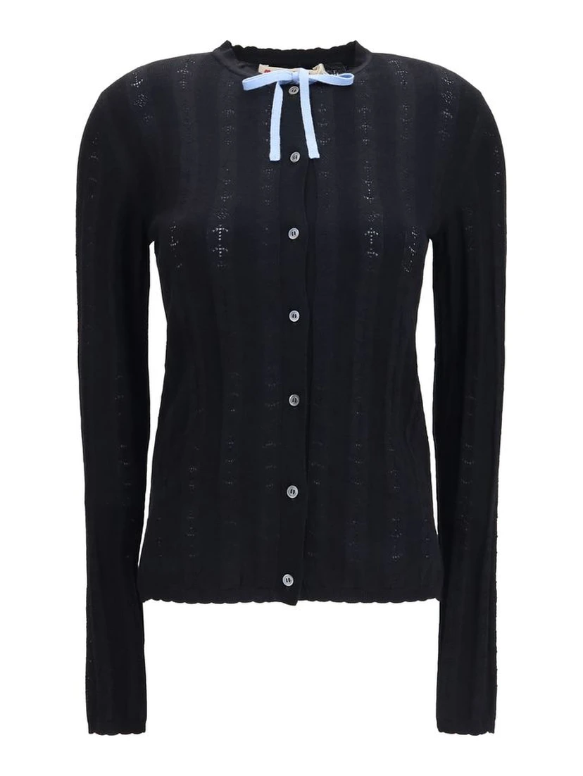 Black Wool Oves Aries Cardigan